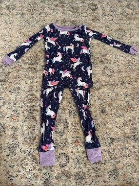Little Sleepies Purple Unicorns PJ Set- Size 18-24mos.